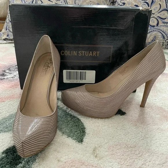 𝅺victorias Secret Colin Stuart nude stitch heels - Picture 1 of 8